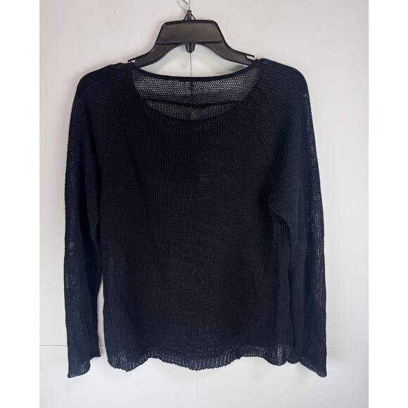 Eileen Fisher Fine Gauge Linen Mesh Scoop Neck Raglan Sleeve Top Size: PM - Picture 10 of 10